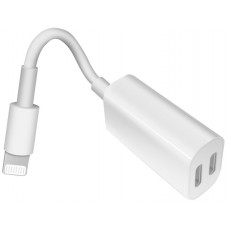 BYDI Cabo Duo Adaptador para iPhone Entrada para Fone de Ouvido + Carregador